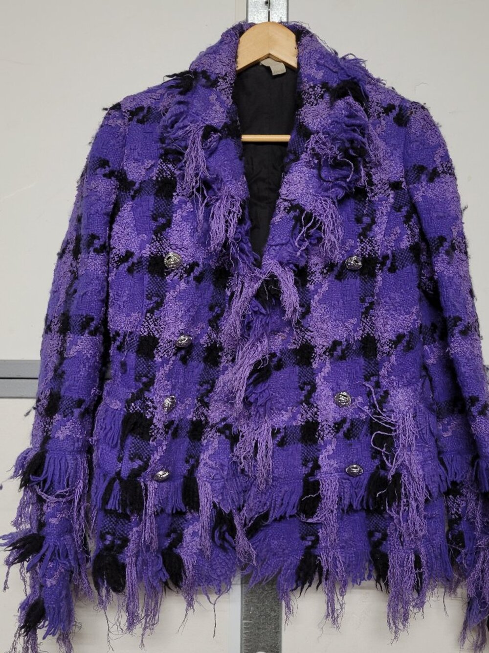 Versace Fall Winter 2004 Wool Double Breasted Tweed Jacket Rare Find